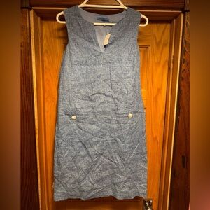 J.McLaughlin S Small Blue Autograph Casual Sleeveless Linen Rue Dress NEW $210